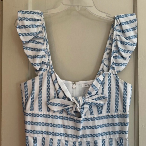 BCBGeneration Blue and White Striped Jumpsuit - Picture 4 of 5